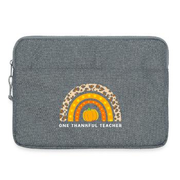 Thanksgiving Lehrerin Lehrer - Laptoptasche 15" - Grau meliert - Vorne