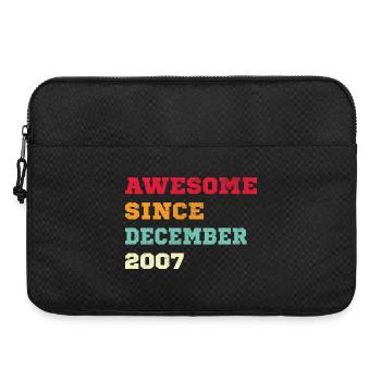 2007 Dezember Vintage Geburtstagsgeschenk - Laptoptasche 15" - Schwarz - Vorne