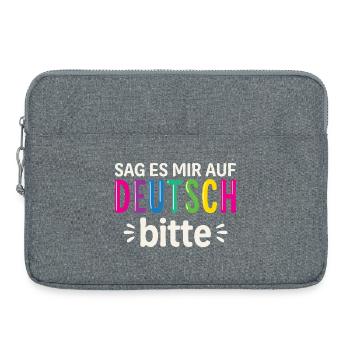 Deutschland Zweisprachiger Deutschlehrer - Laptoptasche 15" - Grau meliert - Vorne