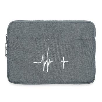 Battement de Cœur - Rythme de la Vie - Sacoche pour ordinateur portable 15 pouces - gris chiné - Devant