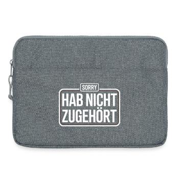 sorry didn't listen distracted anti social - Laptop bag 15" - heather grey - Front