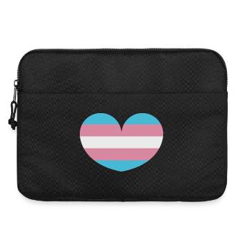 Trans-Herz-Flagge - Laptoptasche 15" - Schwarz - Vorne