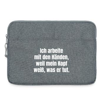 Citation : Mains Chemise de travail sur la tête - Sacoche pour ordinateur portable 15 pouces - gris chiné - Devant