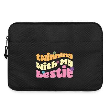 Twinning with my bestie - Laptop bag 15" - black - Front