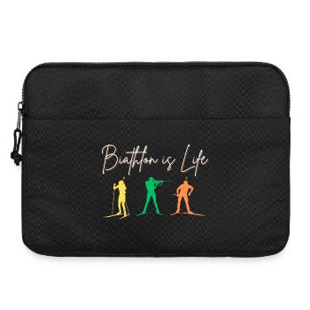 Biathlon ist das Leben – Ski- und Schießsportarten - Laptoptasche 15" - Schwarz - Vorne