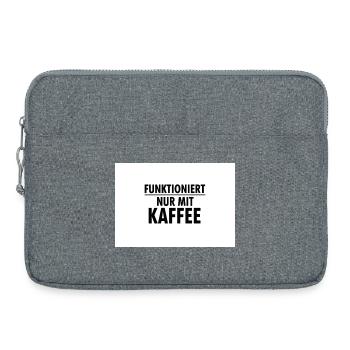 Funktioniert Nur Mit Kaffee - Laptoptasche 15" - Grau meliert - Vorne