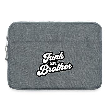Funk Soul Brother Rétro - Sacoche pour ordinateur portable 15 pouces - gris chiné - Devant