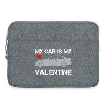 Ma voiture est ma Saint-Valentin - Sacoche pour ordinateur portable 15 pouces - gris chiné - Devant