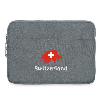 Switzlerland (White Text) - Laptoptasche 15" - Grau meliert - Vorne