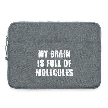 Un cerveau plein de molécules - Sacoche pour ordinateur portable 15 pouces - gris chiné - Devant