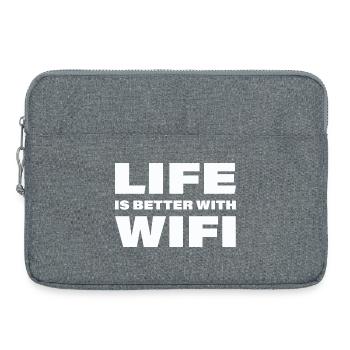 LIFE IS BETTER WITH WIFI - Laptoptasche 15" - Grau meliert - Vorne