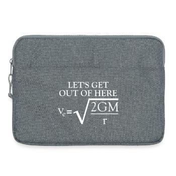 Physik-Witz: Fluchtgeschwindigkeit – Lustige Wisse - Laptoptasche 15" - Grau meliert - Vorne