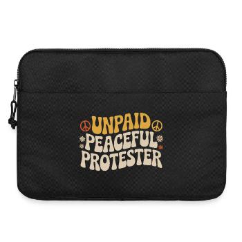 Unpaid Peaceful Protester Activist Saying Demo - Laptop bag 15" - black - Front