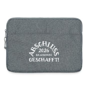 Abschluss 2026 Realschule geschafft!  - Laptoptasche 15" - Grau meliert - Vorne
