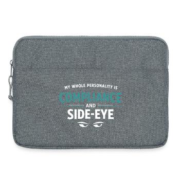 Respecter les règles avec un regard de coin | Humour du conseiller fiscal - Sacoche pour ordinateur portable 15 pouces - gris chiné - Devant