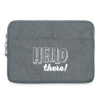 HELLO there! - Laptop bag 15" - heather grey - Front