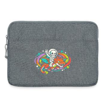 Weltraumdrache - Laptoptasche 15" - Grau meliert - Vorne