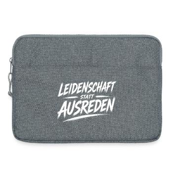 Leidenschaft statt Ausreden - Laptoptasche 15" - Grau meliert - Vorne