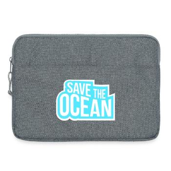 Save The Ocean Ocean Activism Environment Statement - Laptop bag 15" - heather grey - Front