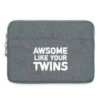 Zwilling Spruch  - Laptoptasche 15" - Grau meliert - Vorne