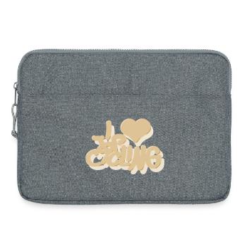I_love_Cycling_beige - Sacoche pour ordinateur portable 15 pouces - gris chiné - Devant