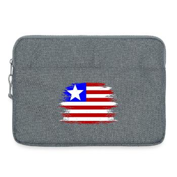 Liberia_Flagge_used - Laptoptasche 15" - Grau meliert - Vorne