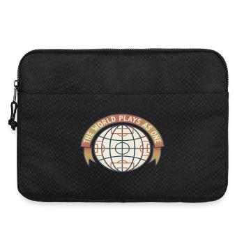 Vintage Globe Soccer Football Fan Retro Shirt - Laptoptasche 15" - Schwarz - Vorne