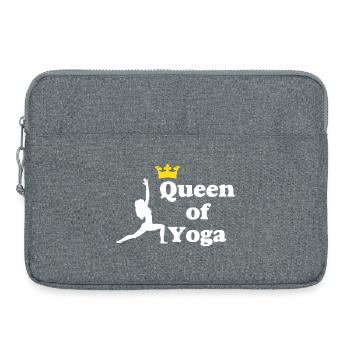 Reine du Yoga - Sacoche pour ordinateur portable 15 pouces - gris chiné - Devant
