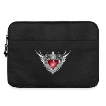 le coeur de costumes célestes avec des ailes argentées - Sacoche pour ordinateur portable 15 pouces - noir - Devant