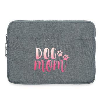 Maman de chien - Sacoche pour ordinateur portable 15 pouces - gris chiné - Devant