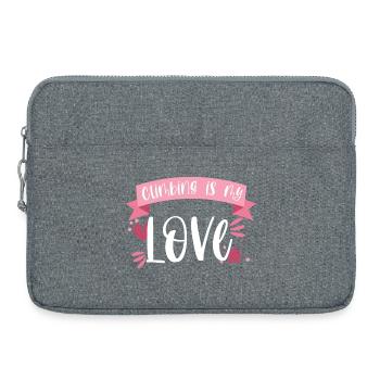 Klettern Bergsteigen Berge Liebe Geschenk - Laptoptasche 15" - Grau meliert - Vorne