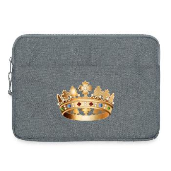 Couronne dorée fascinante et détaillée - Sacoche pour ordinateur portable 15 pouces - gris chiné - Devant