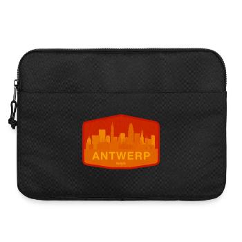 Orange chaud de la Skyline d’Anvers - Sacoche pour ordinateur portable 15 pouces - noir - Devant