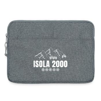 ski, station de ski, domaine skiable, skieur - Sacoche pour ordinateur portable 15 pouces - gris chiné - Devant