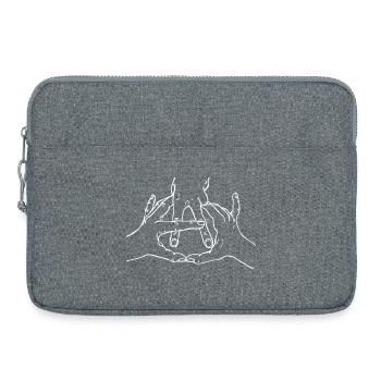 Handsign, Handzeichen, Swag, Fine-Art - Laptoptasche 15" - Grau meliert - Vorne