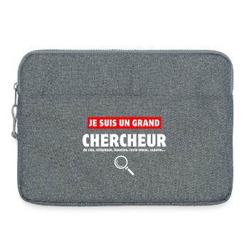 chercher, chercheur, perdre ses clés - Sacoche pour ordinateur portable 15 pouces - gris chiné - Devant