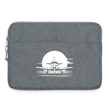 Airplane Sketch - Laptop bag 15" - heather grey - Front