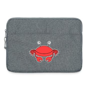 Crab Crab - Laptop bag 15" - heather grey - Front