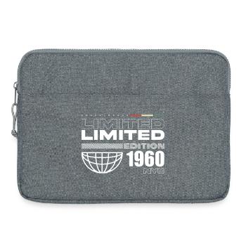 Born in 1960 Birthday 1960 - 65 Years Retro - Laptop bag 15" - heather grey - Front