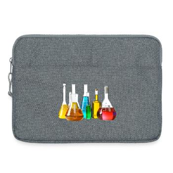 Collection de verrerie de laboratoire colorée - Sacoche pour ordinateur portable 15 pouces - gris chiné - Devant