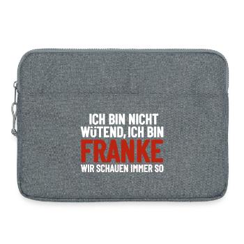 Je ne suis pas en colère, je suis Franconien - Sacoche pour ordinateur portable 15 pouces - gris chiné - Devant