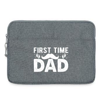 Werdender Papa Werdender Vater - Laptoptasche 15" - Grau meliert - Vorne