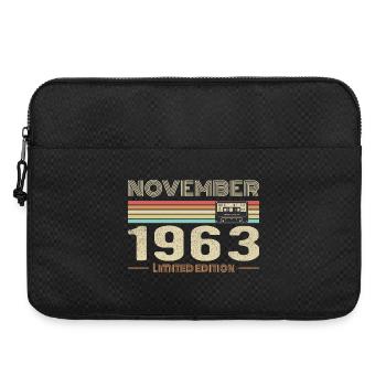 November 1963 Vintage Geburtstag Retro T-Shirt - Laptoptasche 15" - Schwarz - Vorne