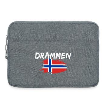Drammen, Norvège - Sacoche pour ordinateur portable 15 pouces - gris chiné - Devant