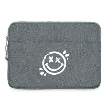 Happy Smiley Street Art - Laptoptasche 15" - Grau meliert - Vorne