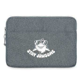 Hai mit Sonnenbrille Stay Awesome - Laptoptasche 15" - Grau meliert - Vorne