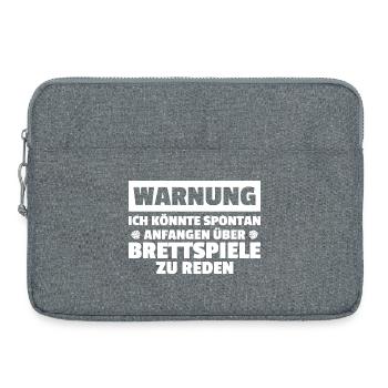 Warnung Gesellschaftsspiel Brettspiel - Laptoptasche 15" - Grau meliert - Vorne