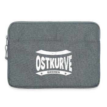 Sweat à capuche Bremen Stadium Ostkurve, vert-blanc - Sacoche pour ordinateur portable 15 pouces - gris chiné - Devant