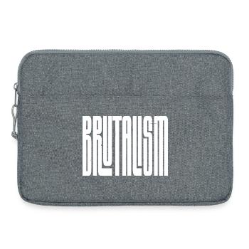 Brutalismus Konkrete Typografie - Laptoptasche 15" - Grau meliert - Vorne