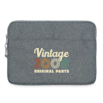 2008 Vintage Retro Birthday Gift - Laptop bag 15" - heather grey - Front
